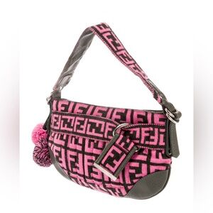 *SOLD* Fendi Pink Wool Shoulder Bag